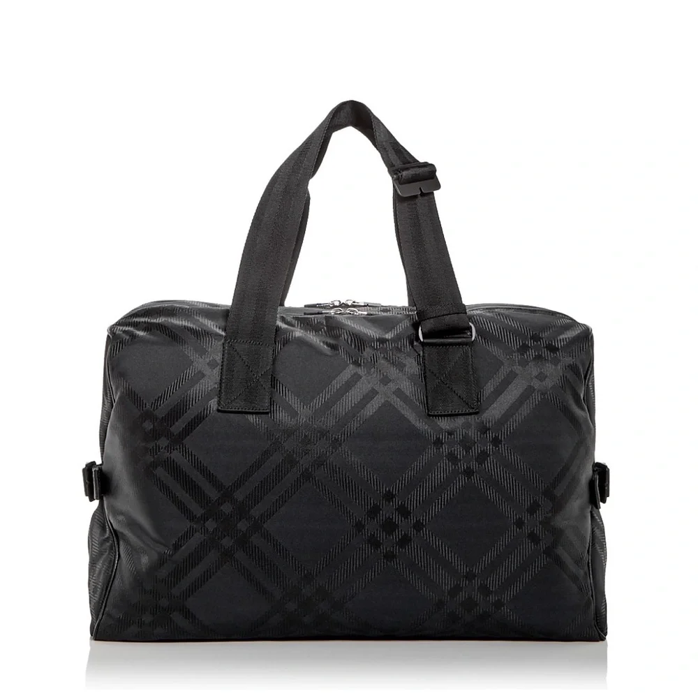 Burberry unisex check nova jacquard logo monogram large weekender duffle bag NEW - Picture 3 of 8